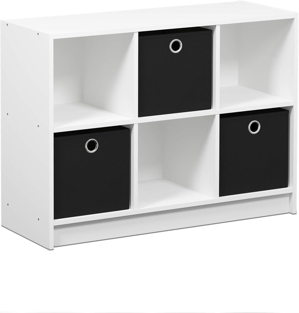 White/Black 3x2 Bookcase Storage L8397