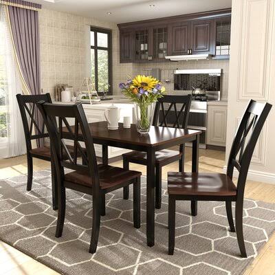 5 Piece Dining Set Black V99025