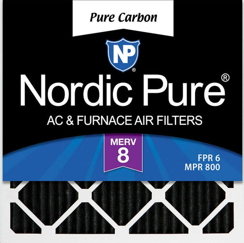 12x12x1 Carbon Pleated Furnace Filters 6 Pack J845