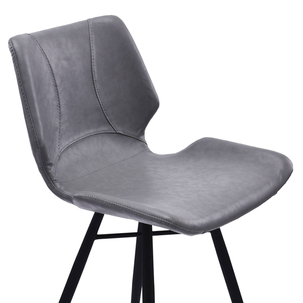 Vintage Gray/Black Metal Barstool W164633