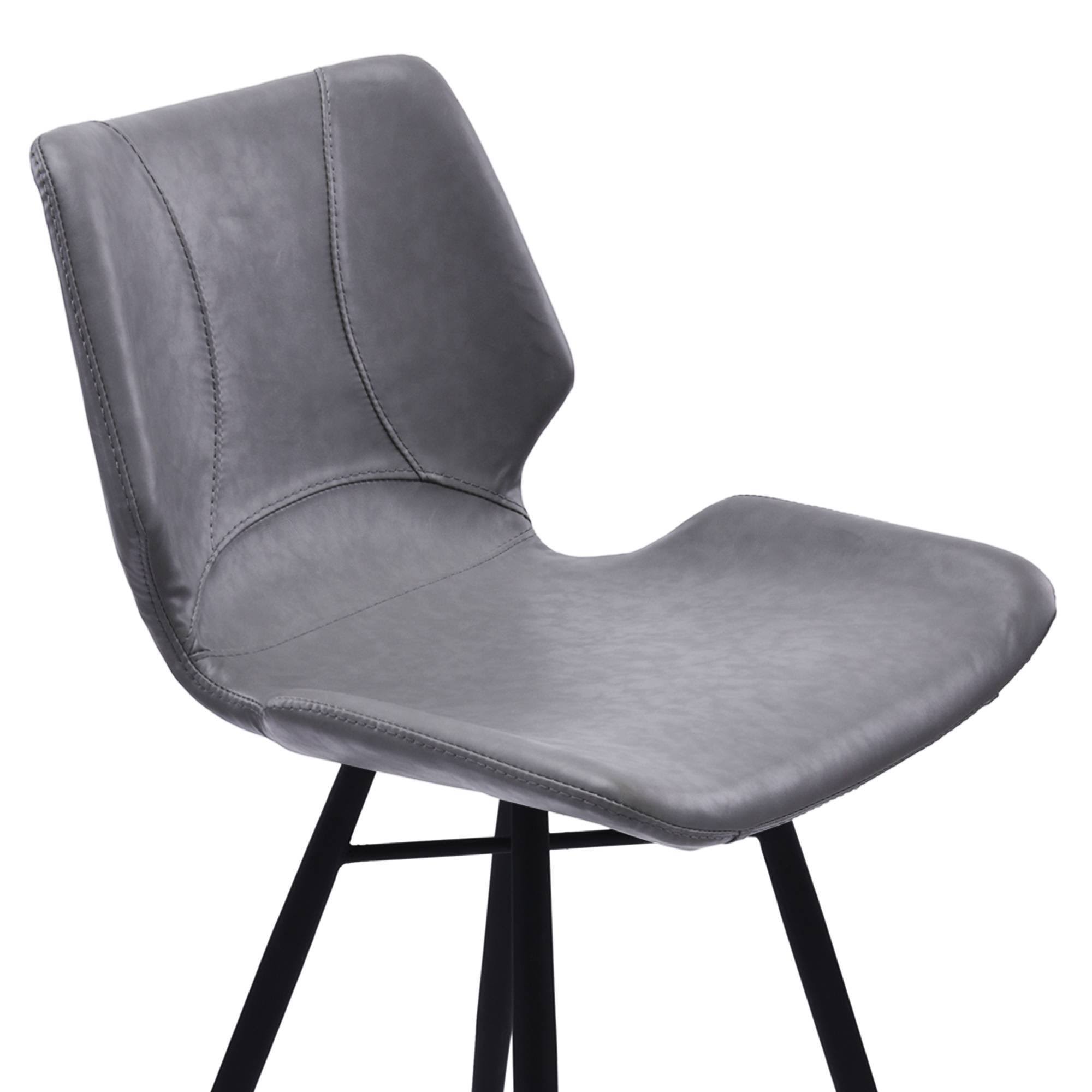 Vintage Gray/Black Metal Barstool W164633