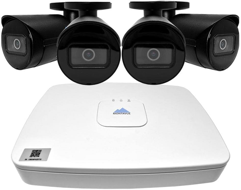 4K 8ch POE NVR Security Camera System with 4 Bullet Cameras, 2TB Hard Drive N378