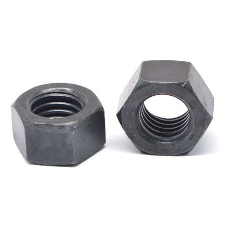 9/16 inch-12 Coarse Thread Grade 8 Finished Hex Nut Medium Carbon Steel Black Oxide Pk 600 P1772