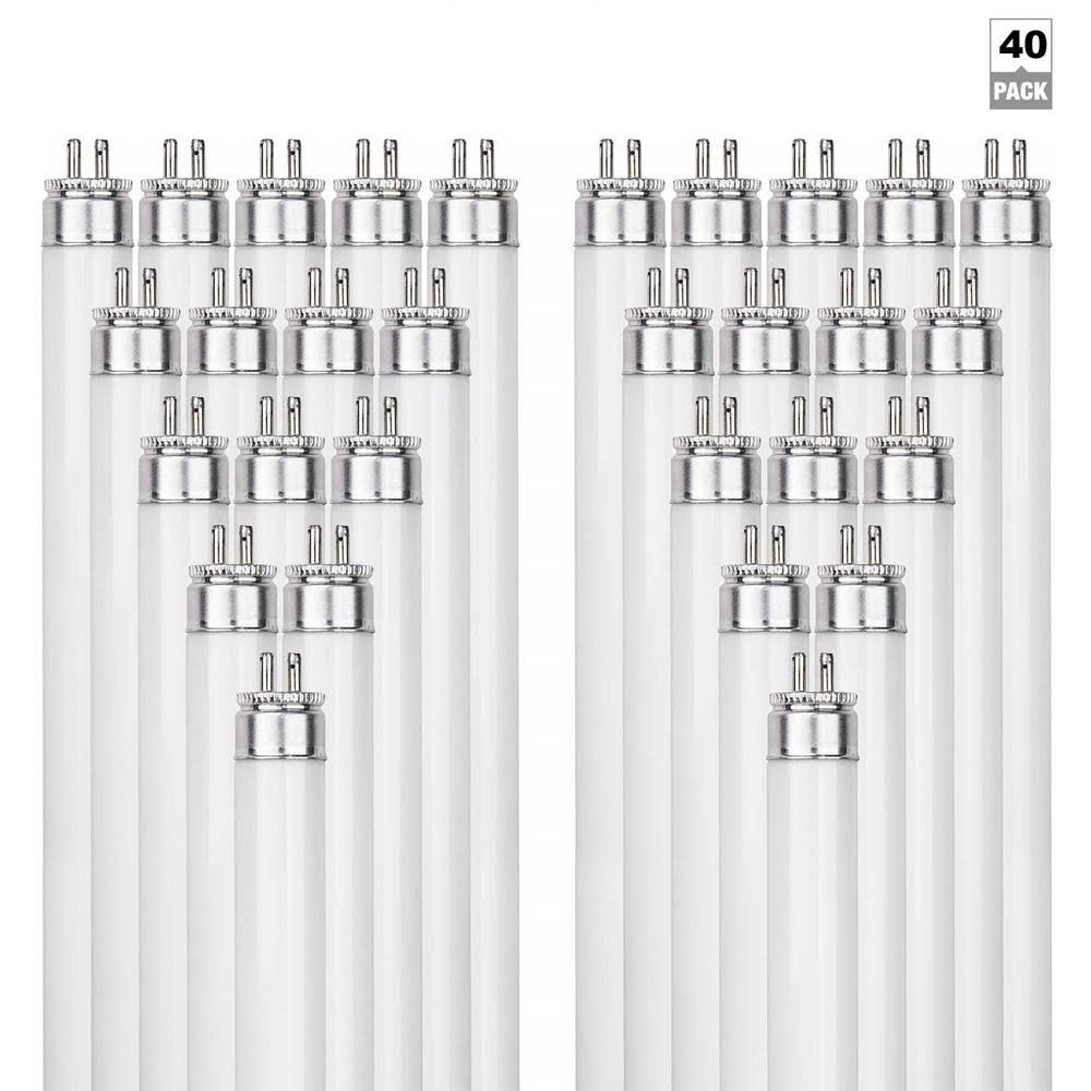 Cool White 4100K T5 Fluorescent Tube Light Bulb (40-Pack) X85517