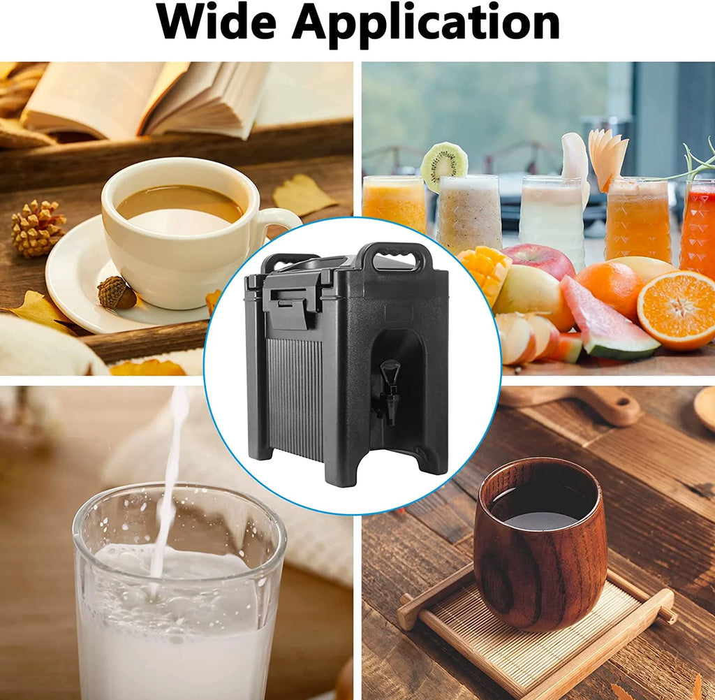 Black Double-Walled Plastic Beverage Dispenser 2Pcs T10284