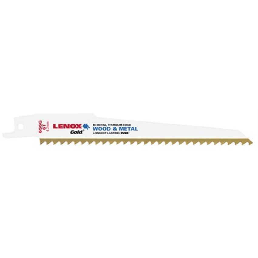 6 In. x 3/4 In. x .050 In. 6 TPI Gold Reciprocating Saw Blade 25 pk. O6688
