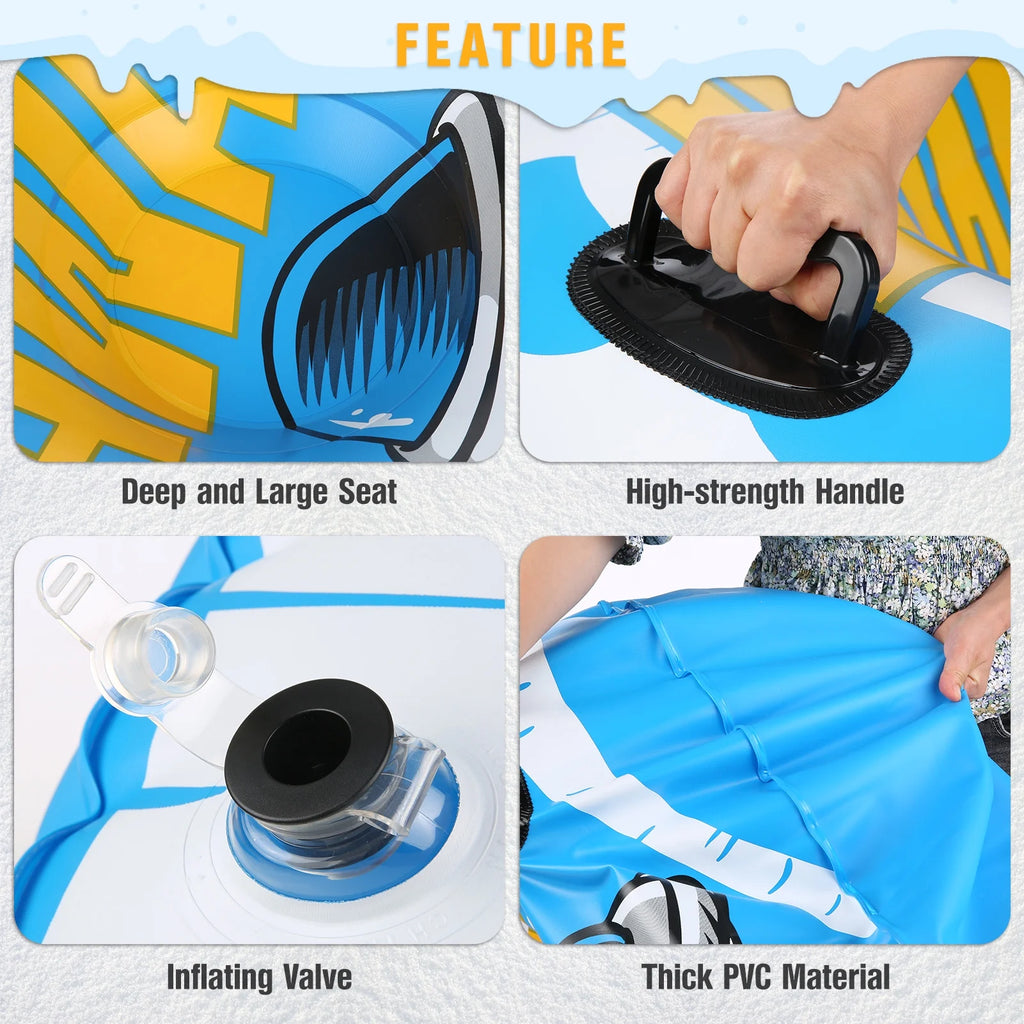 47 Inch Inflatable Snow Tube Sled U5432