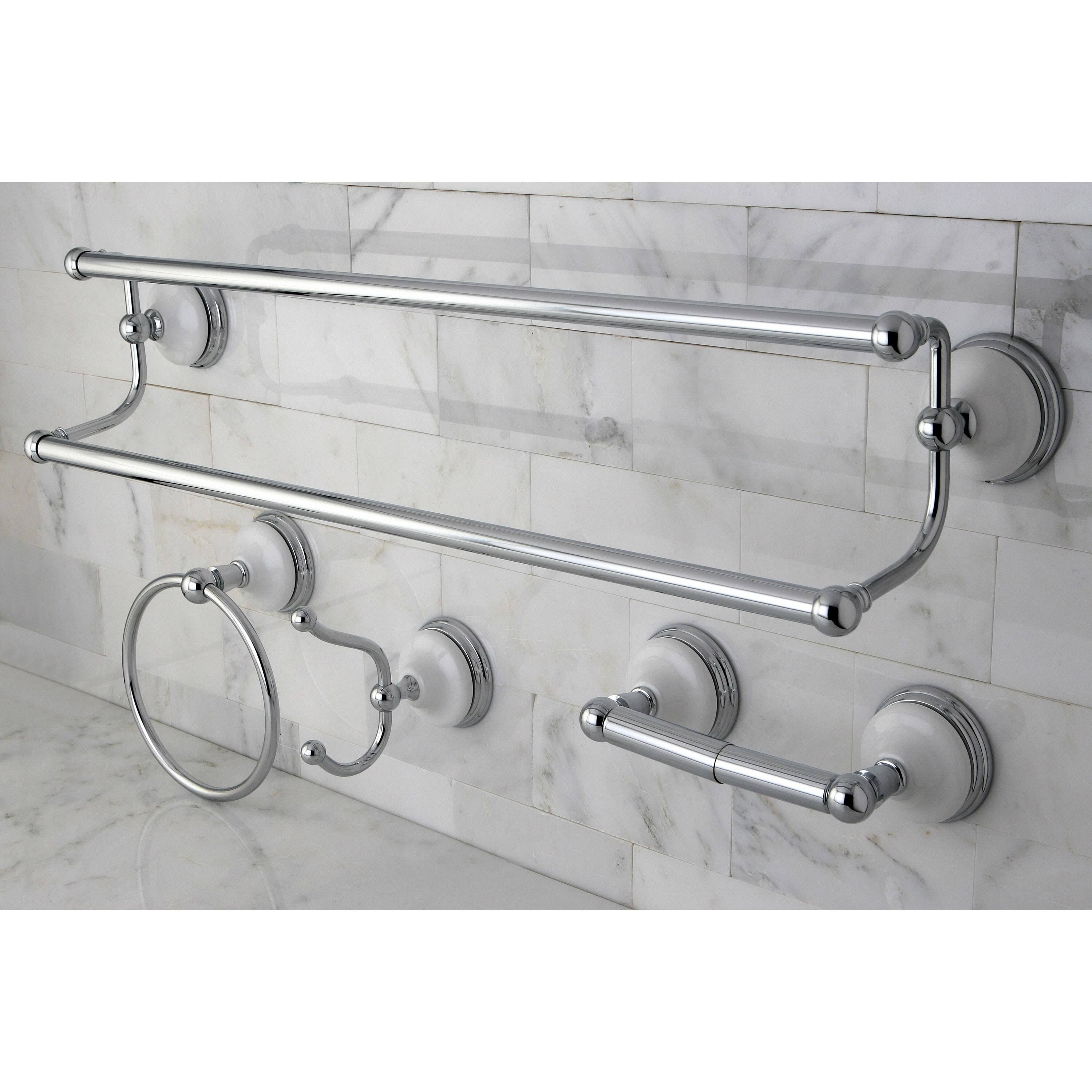 Polished Chrome 4-Piece Bathroom Accessory Set A771