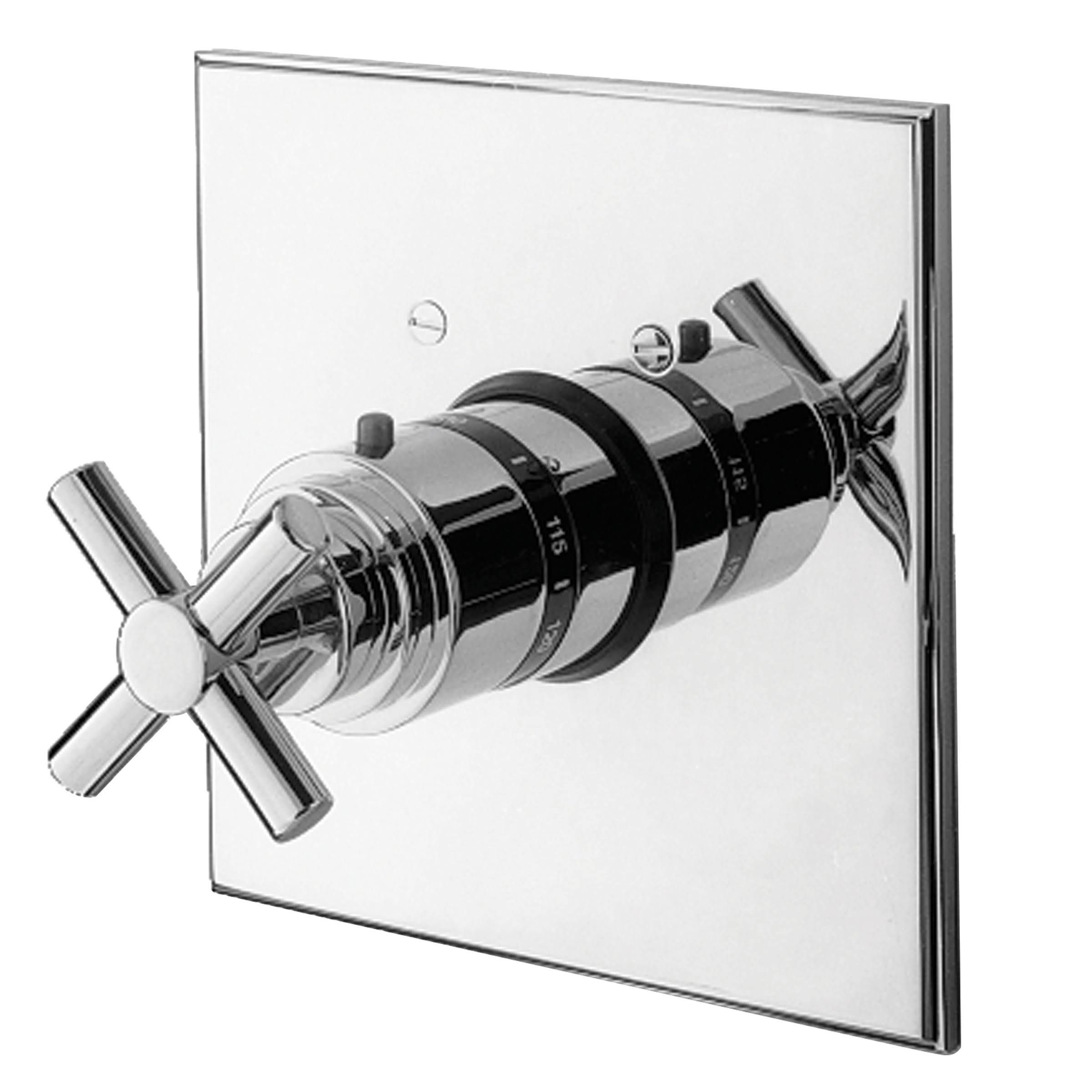 Satin Gold Thermostatic Trim Plate with Handle P4616