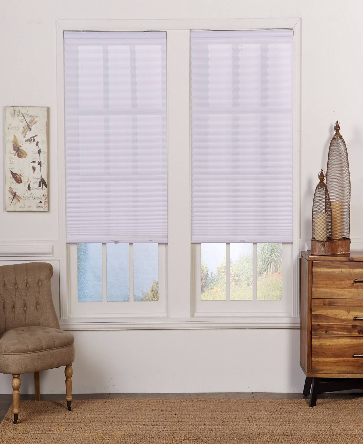 Cordless Light Filtering Pleated Shade, 29x64 - Camel S339