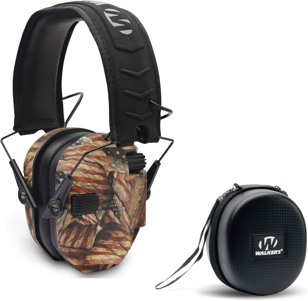 Razor Slim Electronic Shooting Hearing Protection Muff with Protective Case Z999148