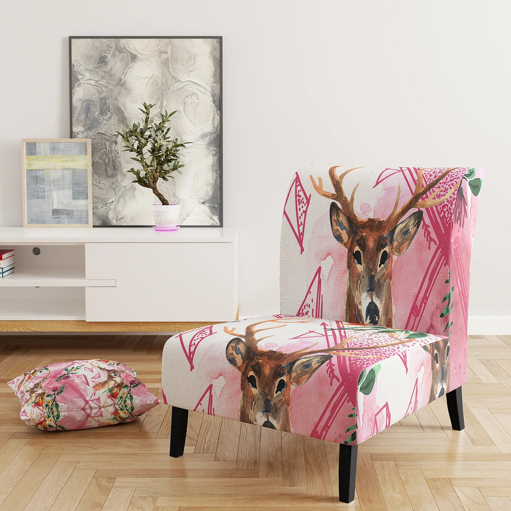Upholstered Patterned Accent Chair and Arm Chair N181
