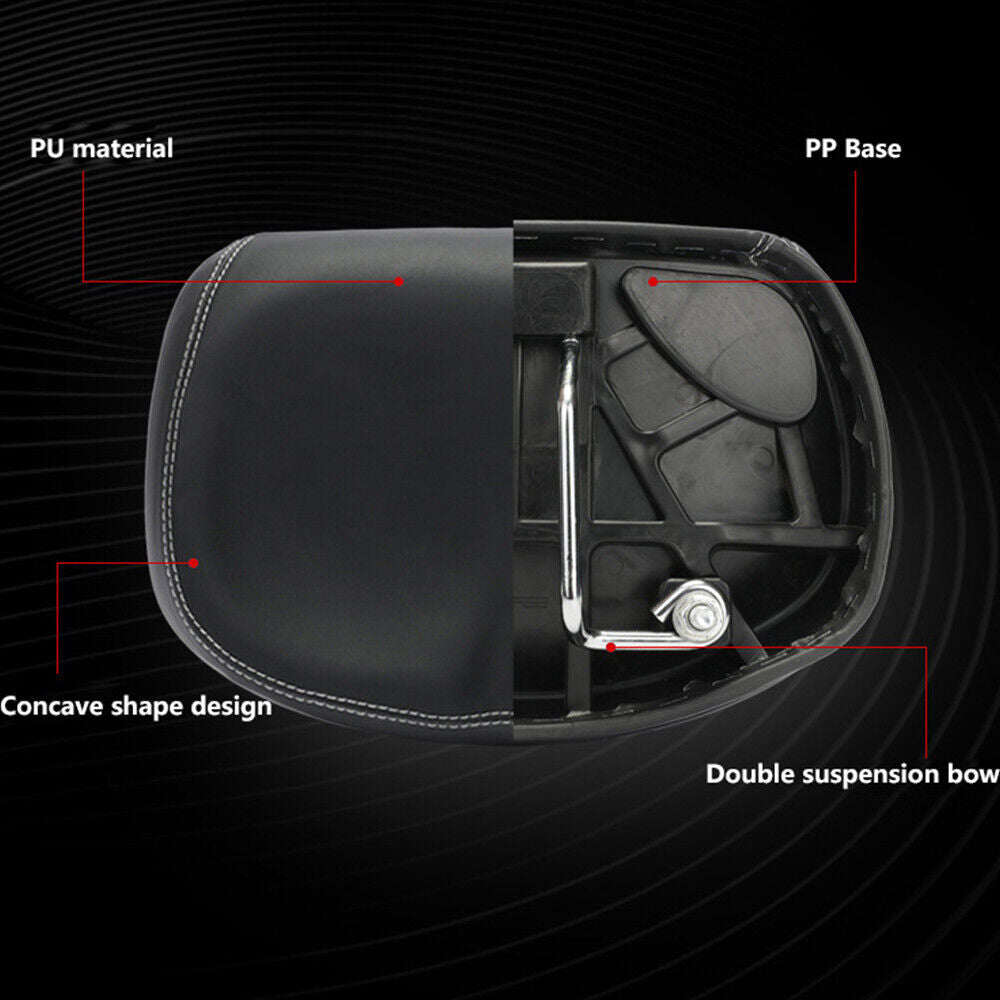 Black Noseless Bicycle Seat Cushion with PU Pad W535760