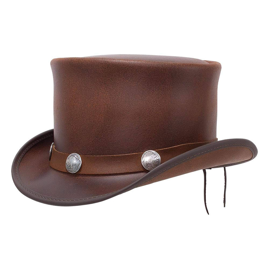 Leather Top Brown X-Large Hat Y74425