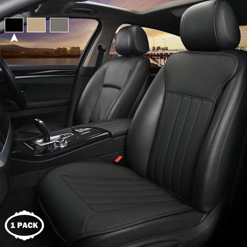 Black PU Leather Car Seat Covers Full Set V353451