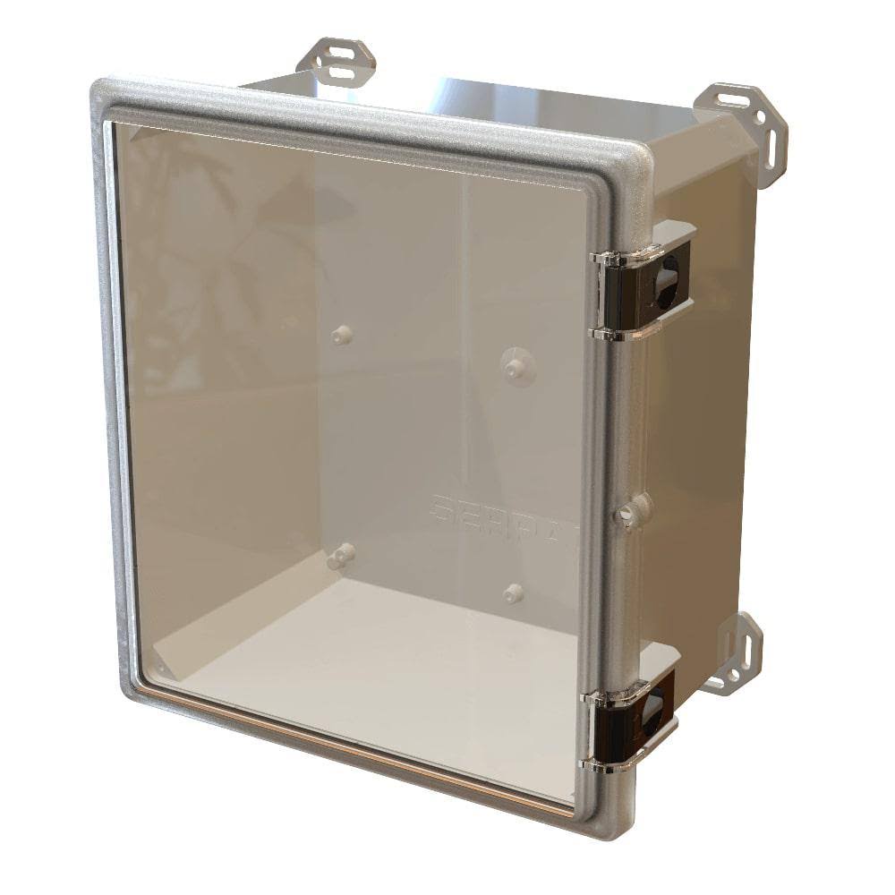 Clear/Gray Polycarbonate Hinged Latch Top Electronic Cabinet Enclosure C428
