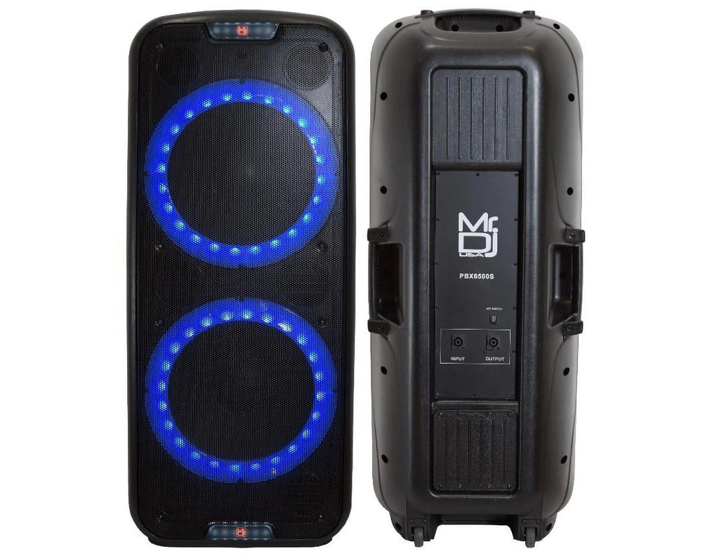 Dual 15” 3-Way Full-Range Powered and Passive DJ PA Bluetooth Loudspeaker C69433