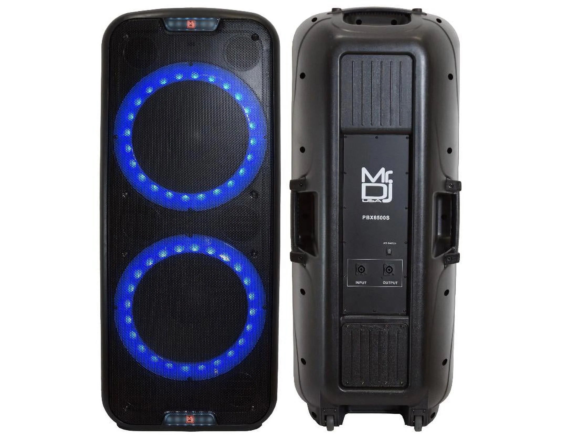 Dual 15” 3-Way Full-Range Powered and Passive DJ PA Bluetooth Loudspeaker C69433