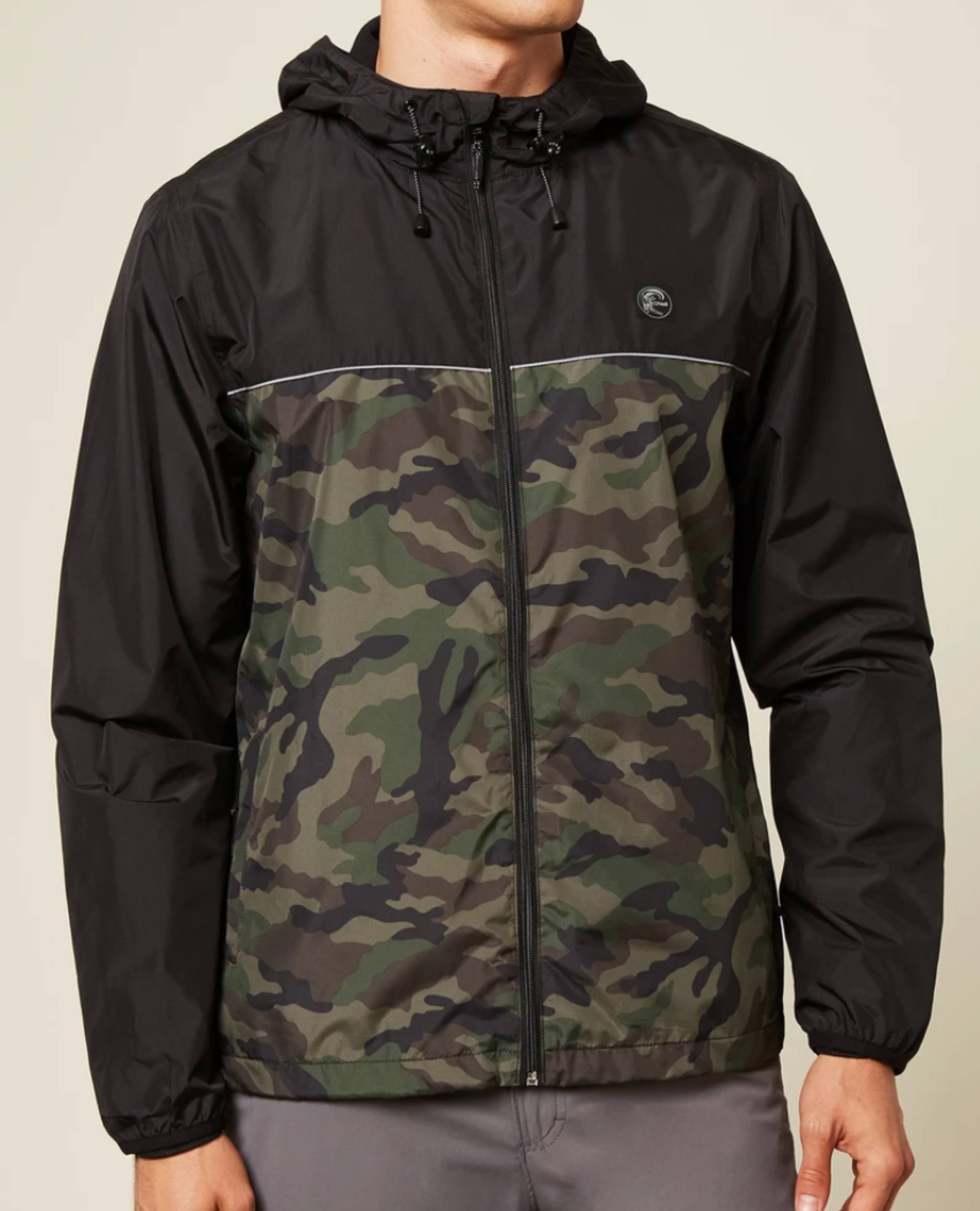 Camo Black Windbreaker Y6840