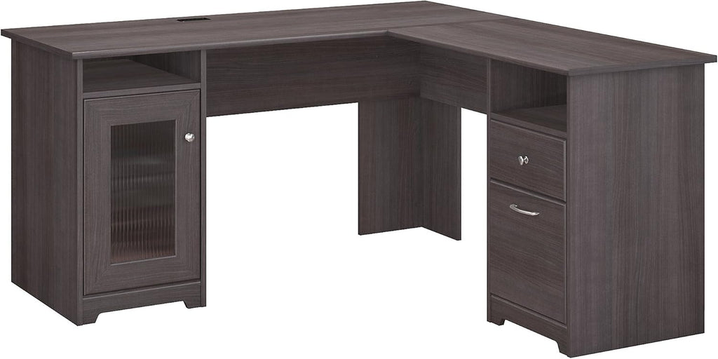 Ash Gray L Shape Desk N89128