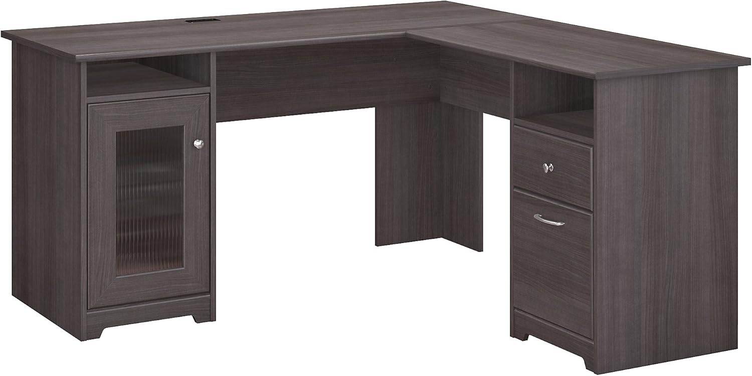 Ash Gray L Shape Desk N89128