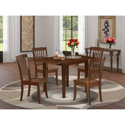Mahogany Solid Wood Drop Leaf Dining Set M91655