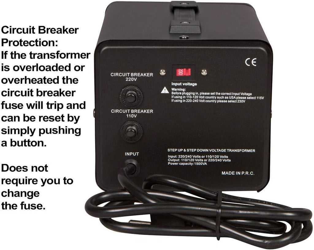 Voltage Converter and Transformer, 110-220 to 220-240 Volts, 3000 Watts S92839