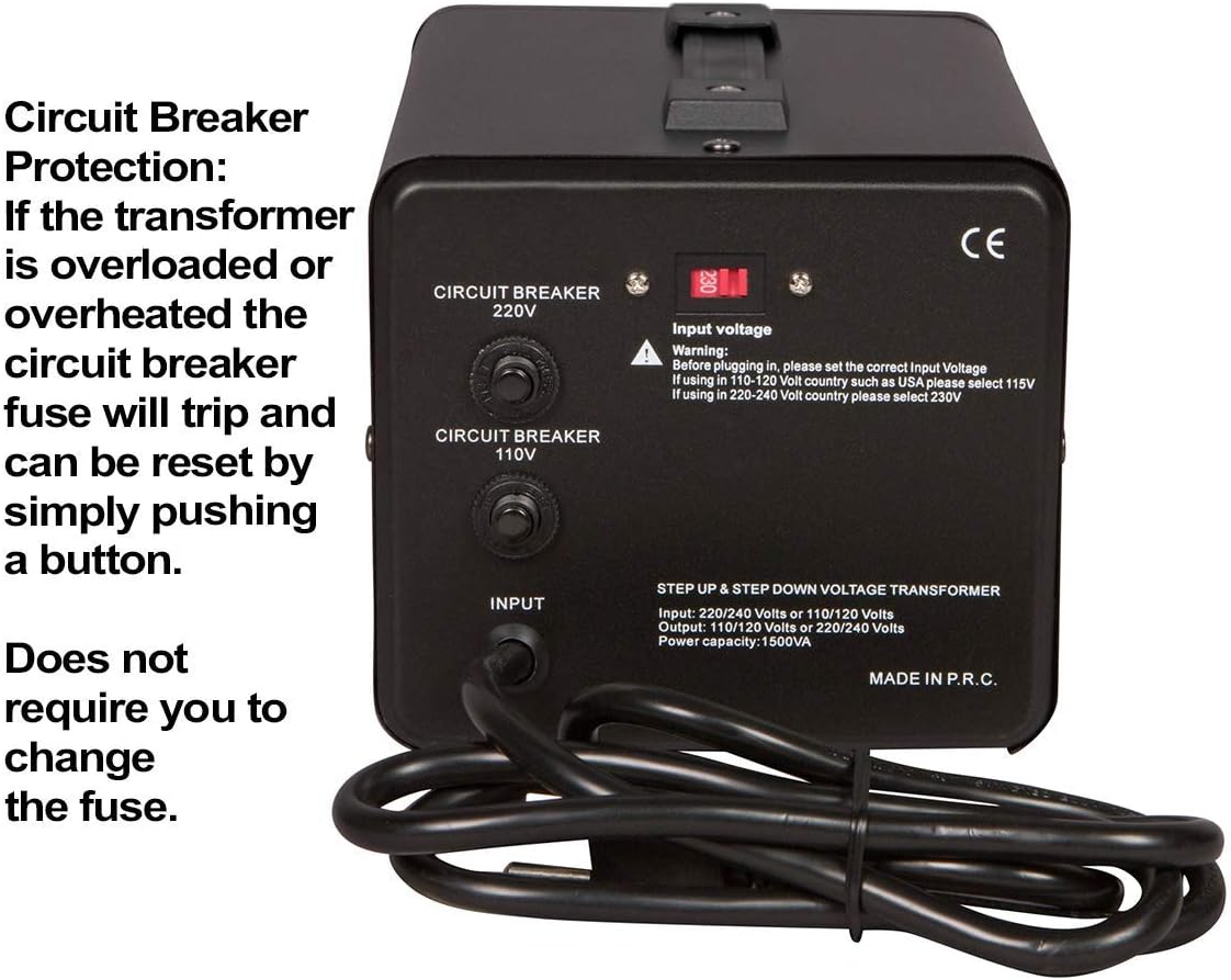 Voltage Converter and Transformer, 110-220 to 220-240 Volts, 3000 Watts S92839