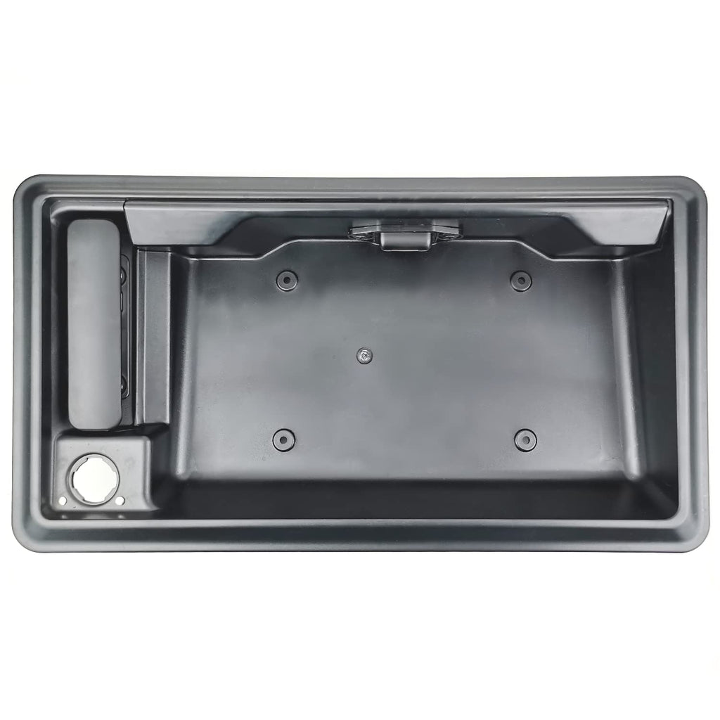 Right Side Rear Exterior Cargo Door Handle & License Plate Housing Frame Bracket for 08-21 Ford E150 E250 E350 E450, Pack of 2 Y719