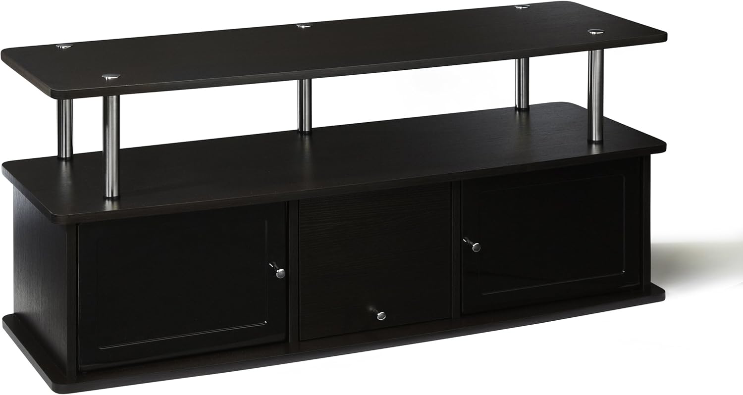 Dark Espresso TV Stand with 3 Cabinets Y419458