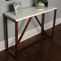 White/Walnut Brown Console Table Q7577