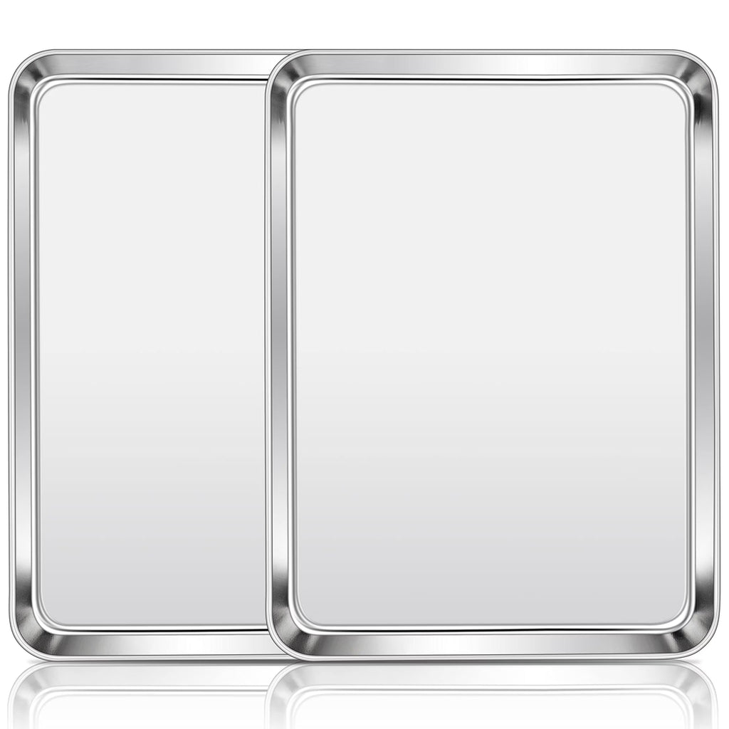 Stainless Steel Rimmed Half Sheet Baking Pan Set of 2 A470