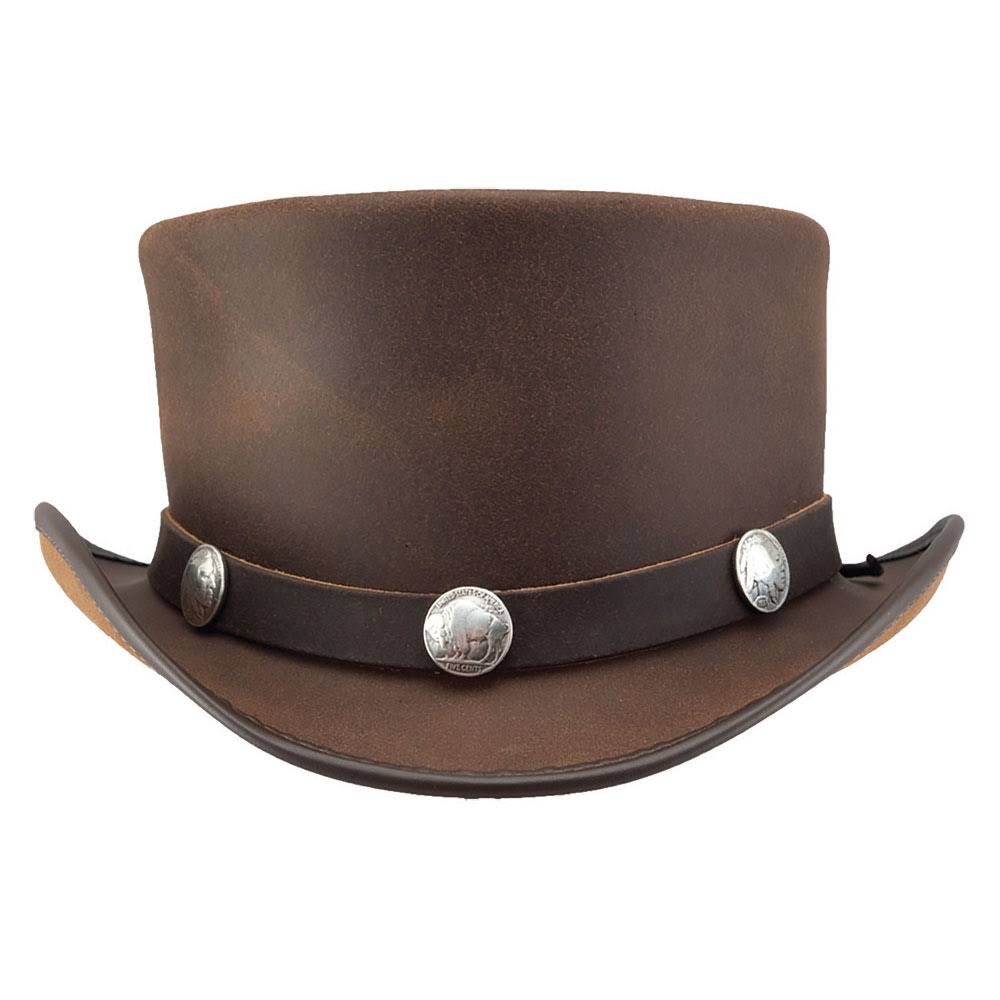 Leather Top Brown X-Large Hat Y74425