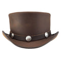 Leather Top Brown X-Large Hat Y74425