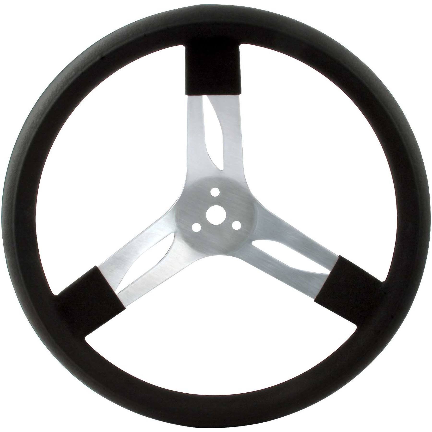 15in Steering Wheel Alum Black A45608