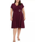 Berry Short-Sleeve Dress, 18W S7660