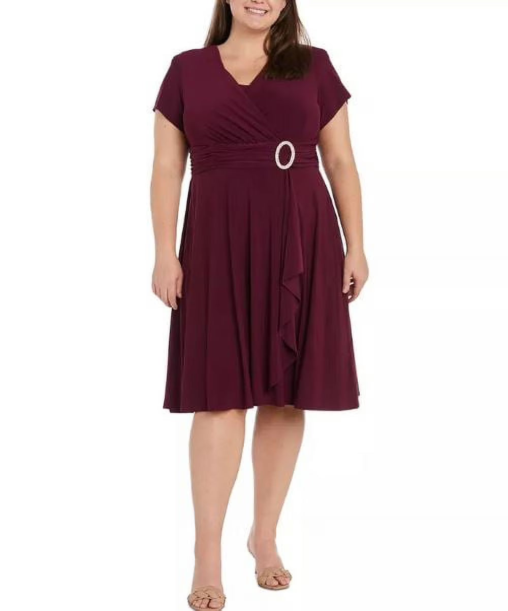 Berry Short-Sleeve Dress, 18W S7660