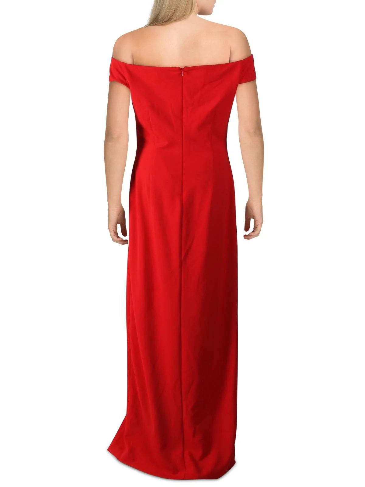 Red Crepe Gown B8243