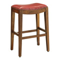 Red Saddle Style Bar Stool Y5242
