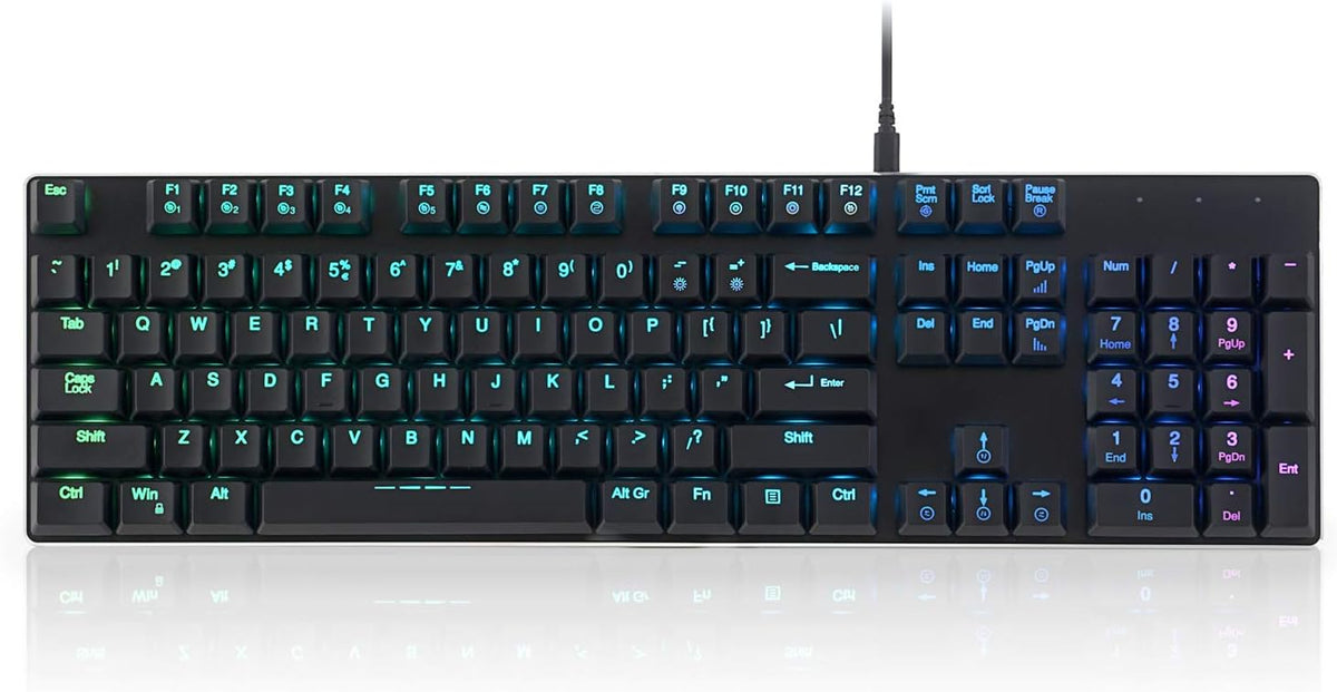 Full-Size Mechanical Keyboard with Kailh Low Profile Brown Switch V3276