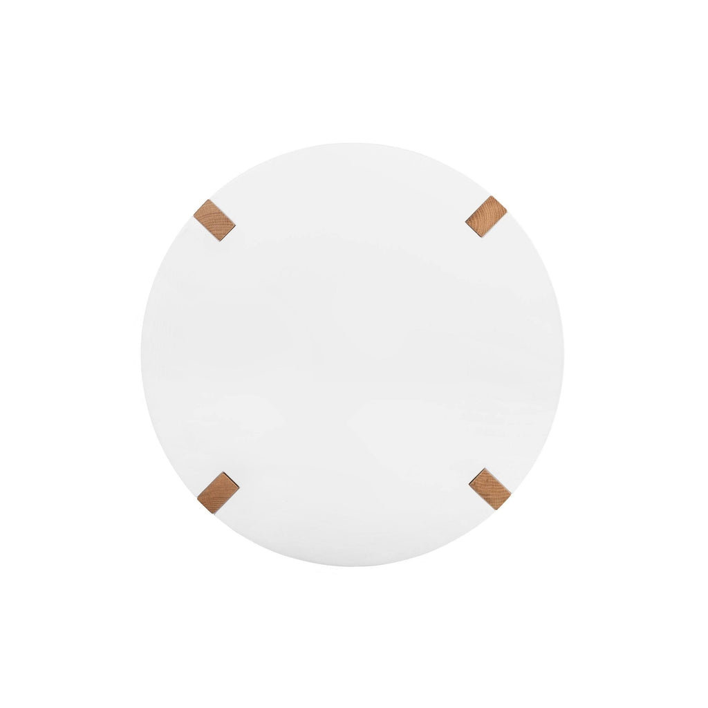 White Oak Round Nesting Side Tables (Set of 2) E772675