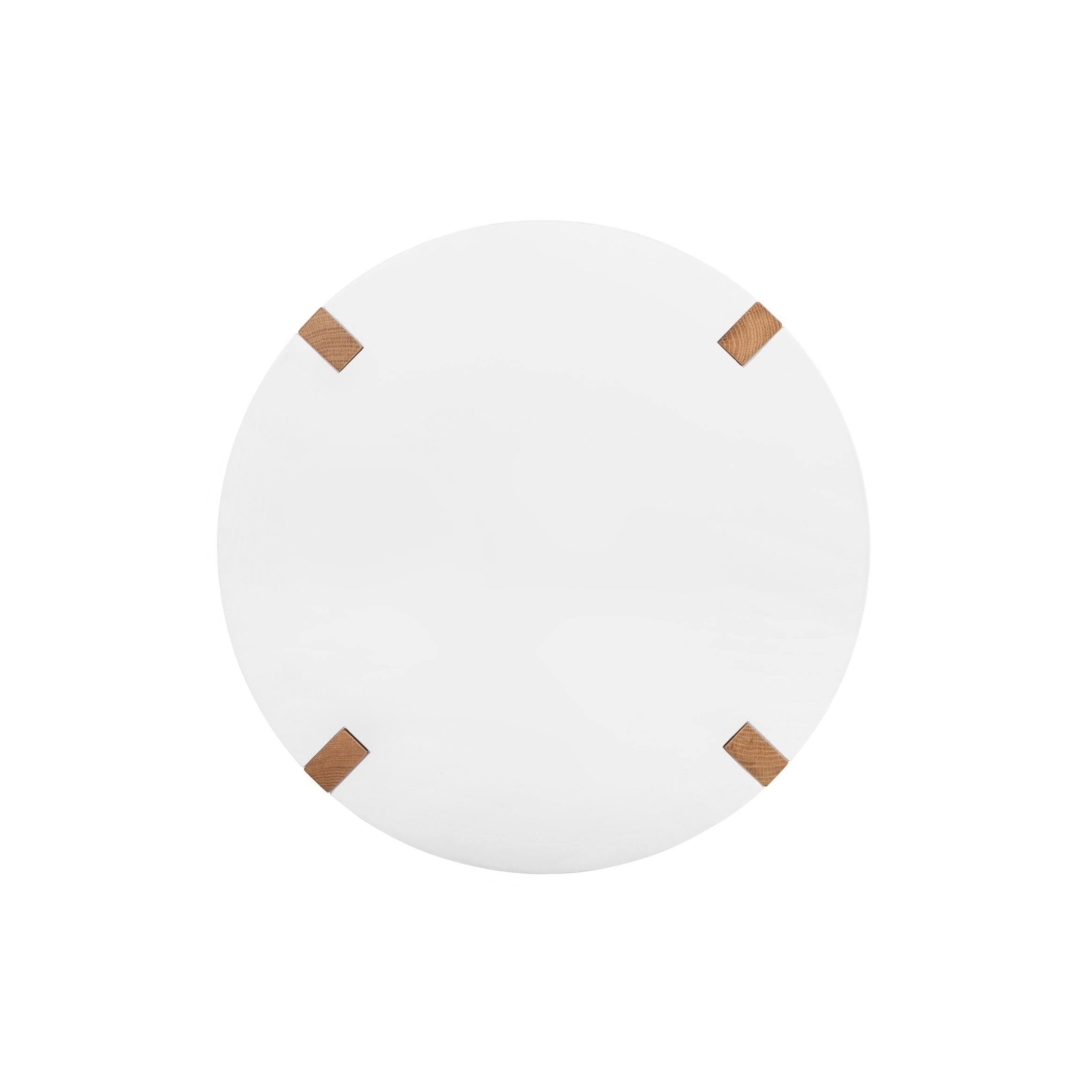 White Oak Round Nesting Side Tables (Set of 2) E772675