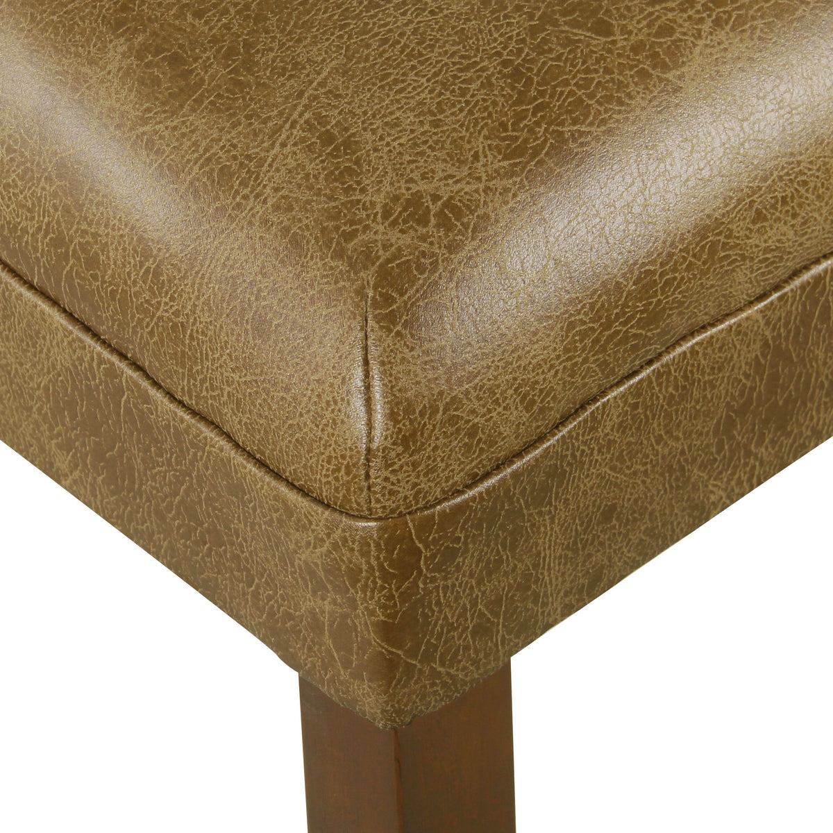Distressed Brown Faux Leather Barstool M3642