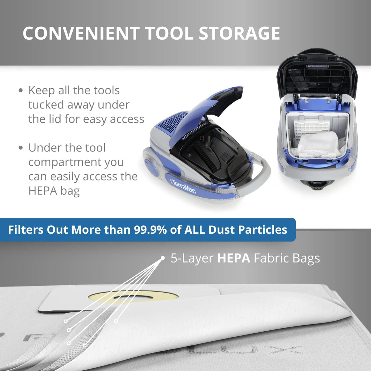 5 Speed Canister Vacuum Cleaner with HEPA Filtration Y2060