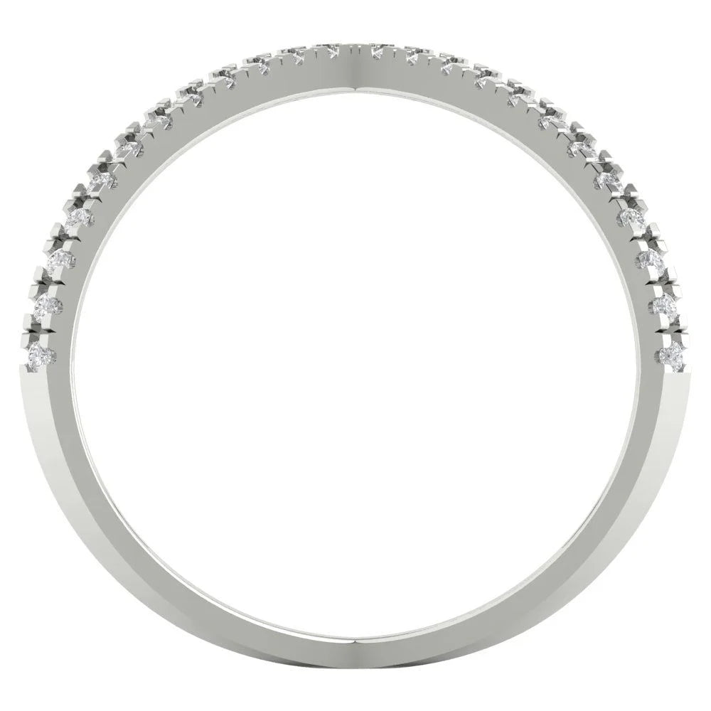 14k White Gold Simulated Diamond Ring size 10.75 B76661