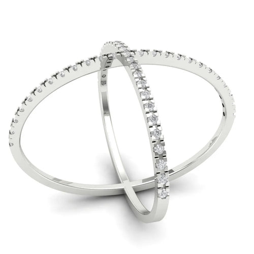 14k White Gold Simulated Diamond Ring size 10.75 B76661
