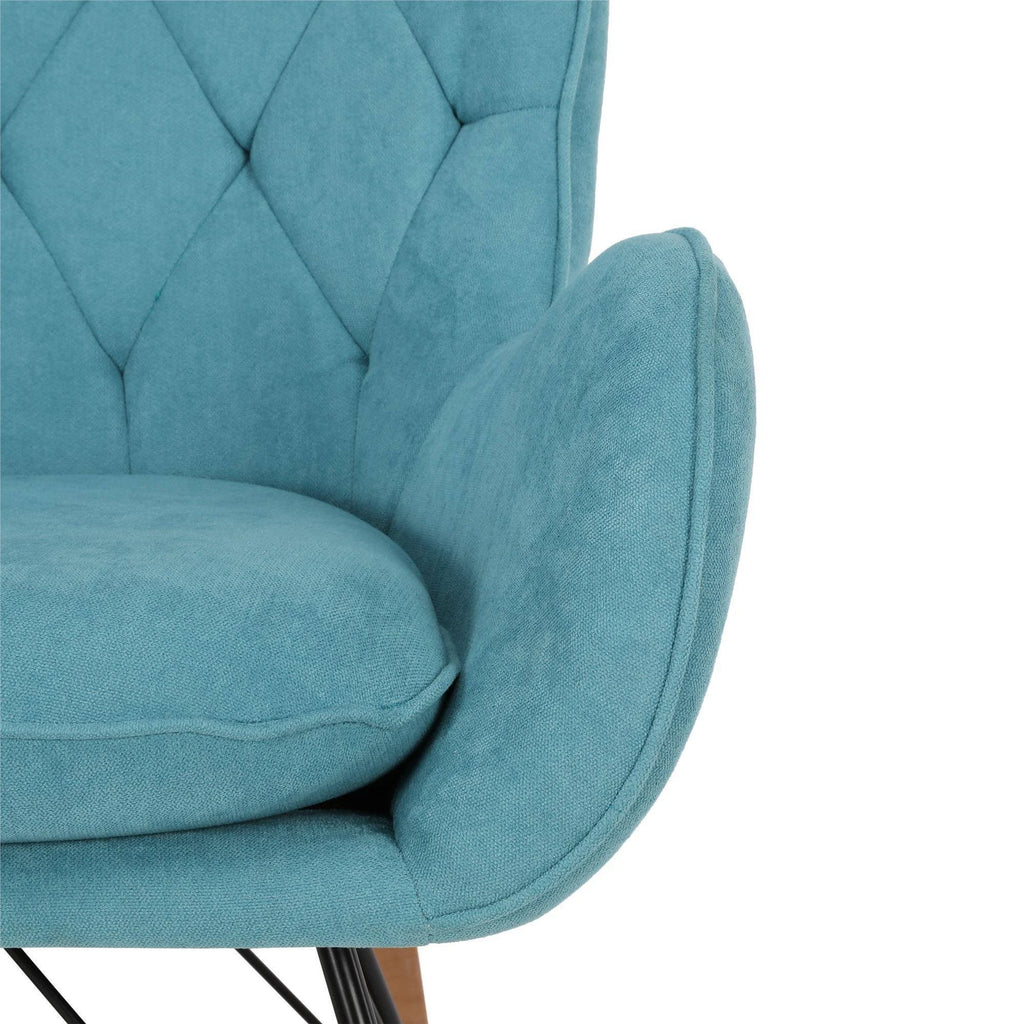 Blue Rocker Chair with Side Storage Pockets H539530