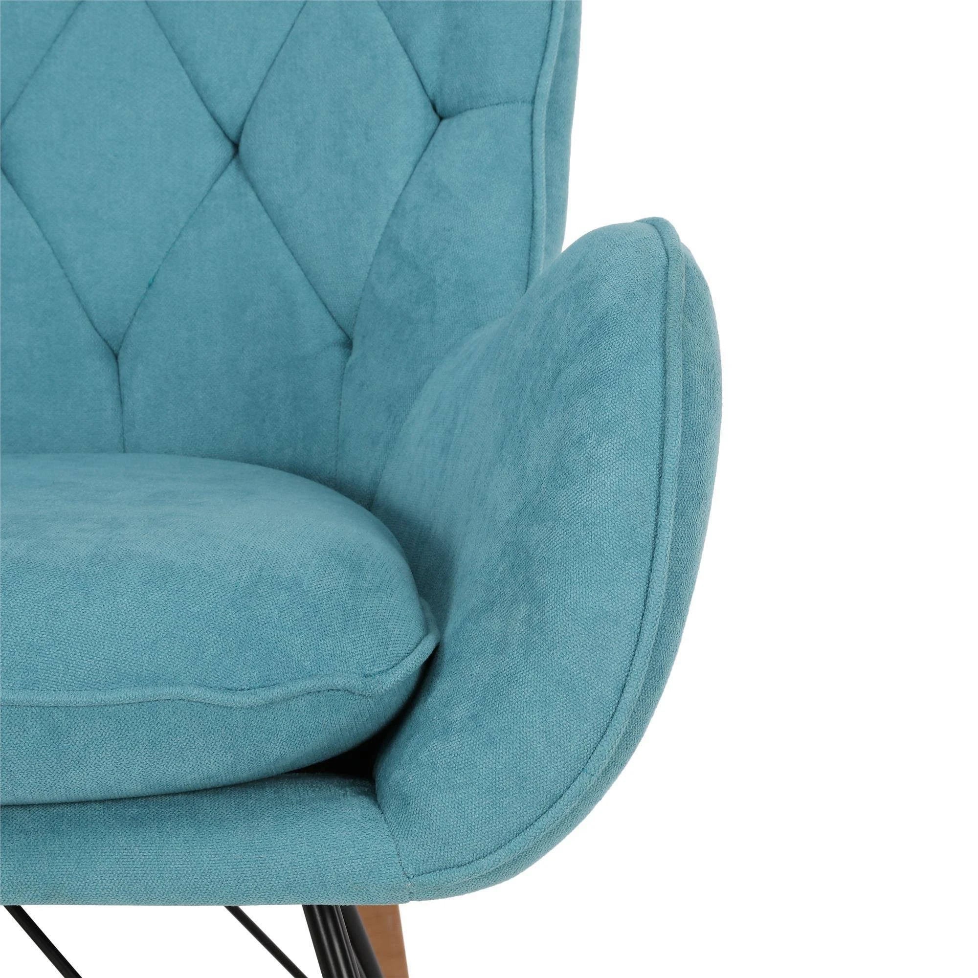 Blue Rocker Chair with Side Storage Pockets H539530