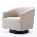 Beige Wood-Base Swivel Chair G231