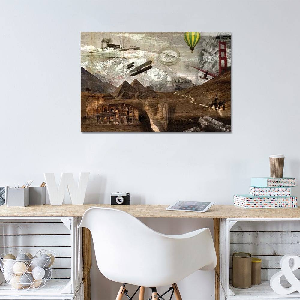 Canvas Wall Decor Prints World Travel Airplanes Art E608